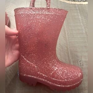 Zoogs Sparkly Pink Toddler Rain Boots